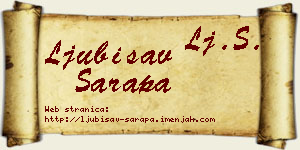 Ljubisav Sarapa vizit kartica